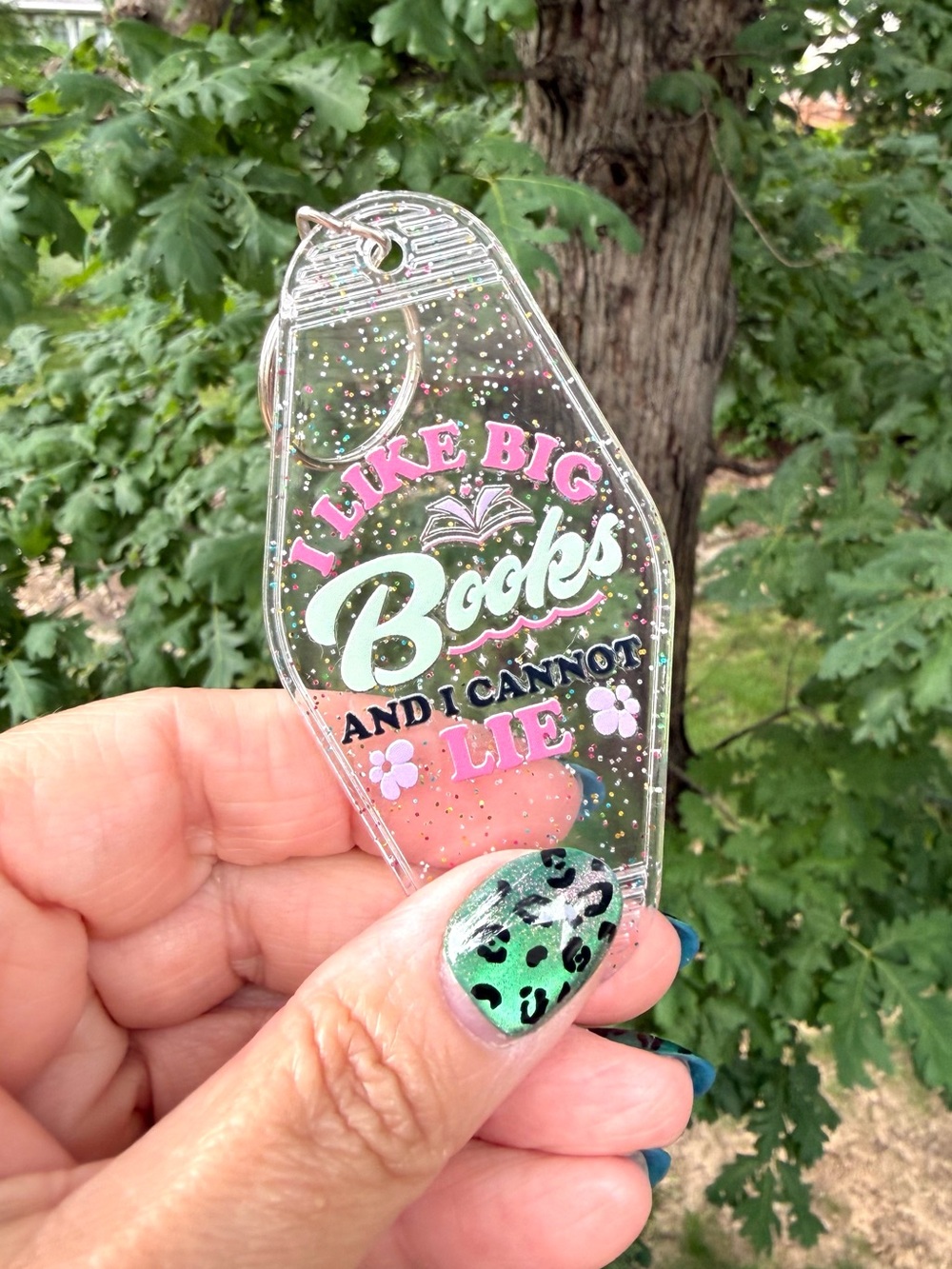 Vintage style motel key 3.5” keychain reading-themed bookworm gift idea